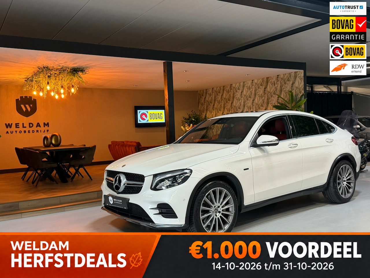 Mercedes-Benz GLC-klasse Coupé - 350e 4MATIC Edition 1 Garantie|Carplay|Pano|360°Camera|Elektr.Trekhaak|Leder|Xenon|Navi|Ri - AutoWereld.nl