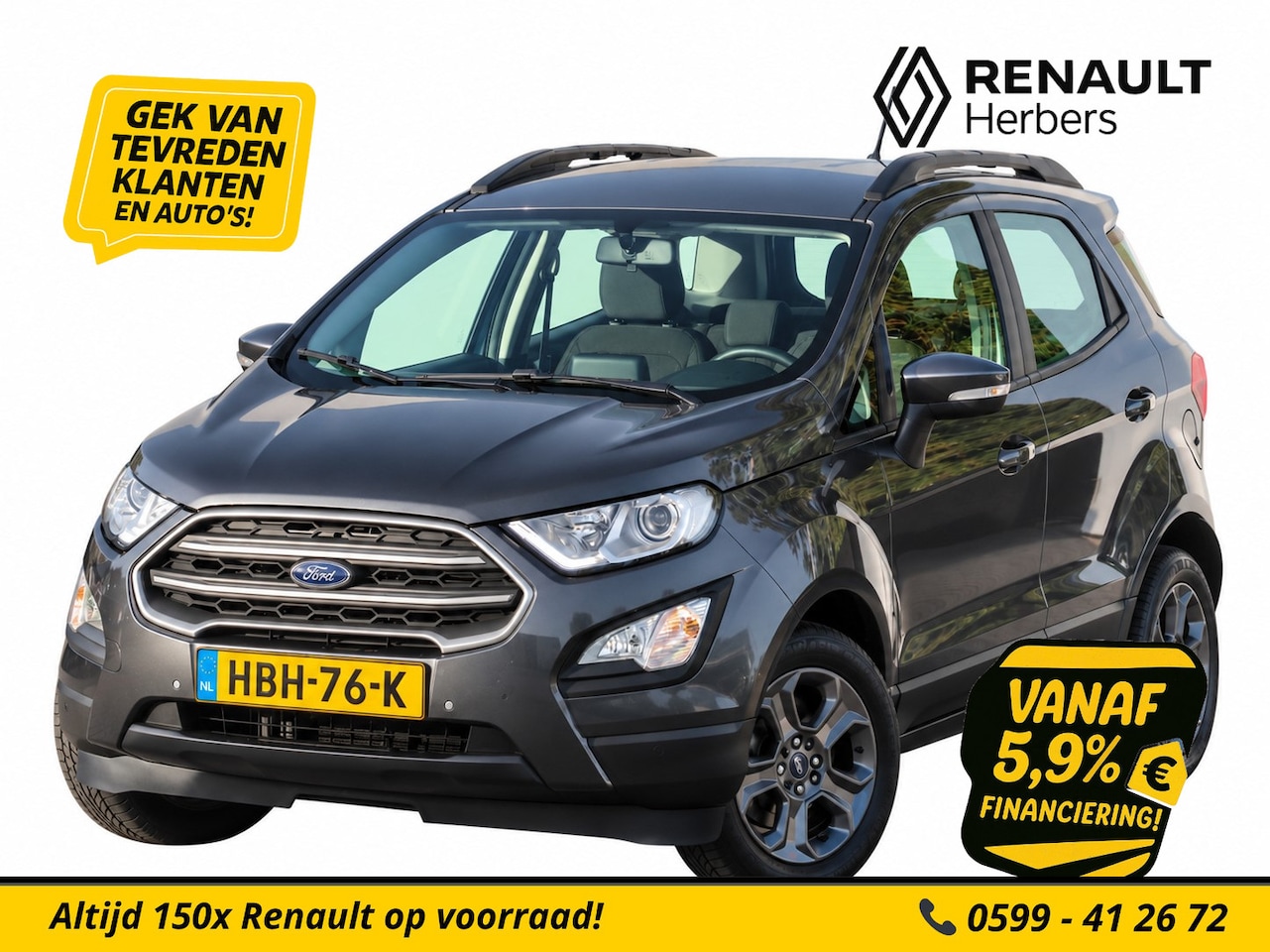 Ford EcoSport - 1.0 EcoBoost Titanium PDC V+A / NAVI / CRUISE / ALL SEASON - AutoWereld.nl