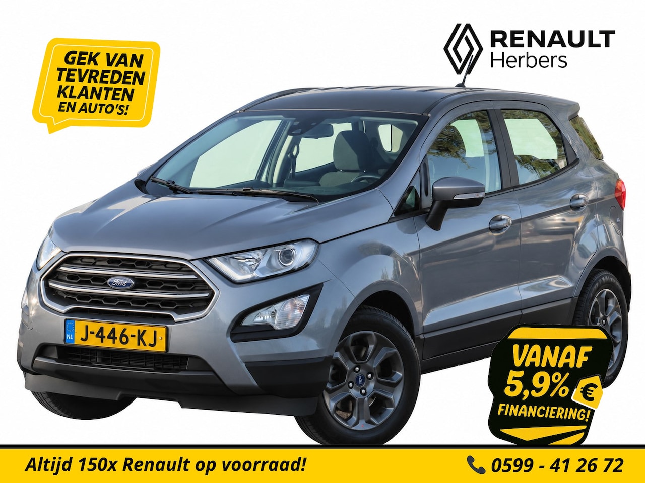 Ford EcoSport - 1.0 EcoBoost Connected APPLE CARPLAY/ANDROID AUTO / AIRCO / TREKHAAK / CRUISE - AutoWereld.nl