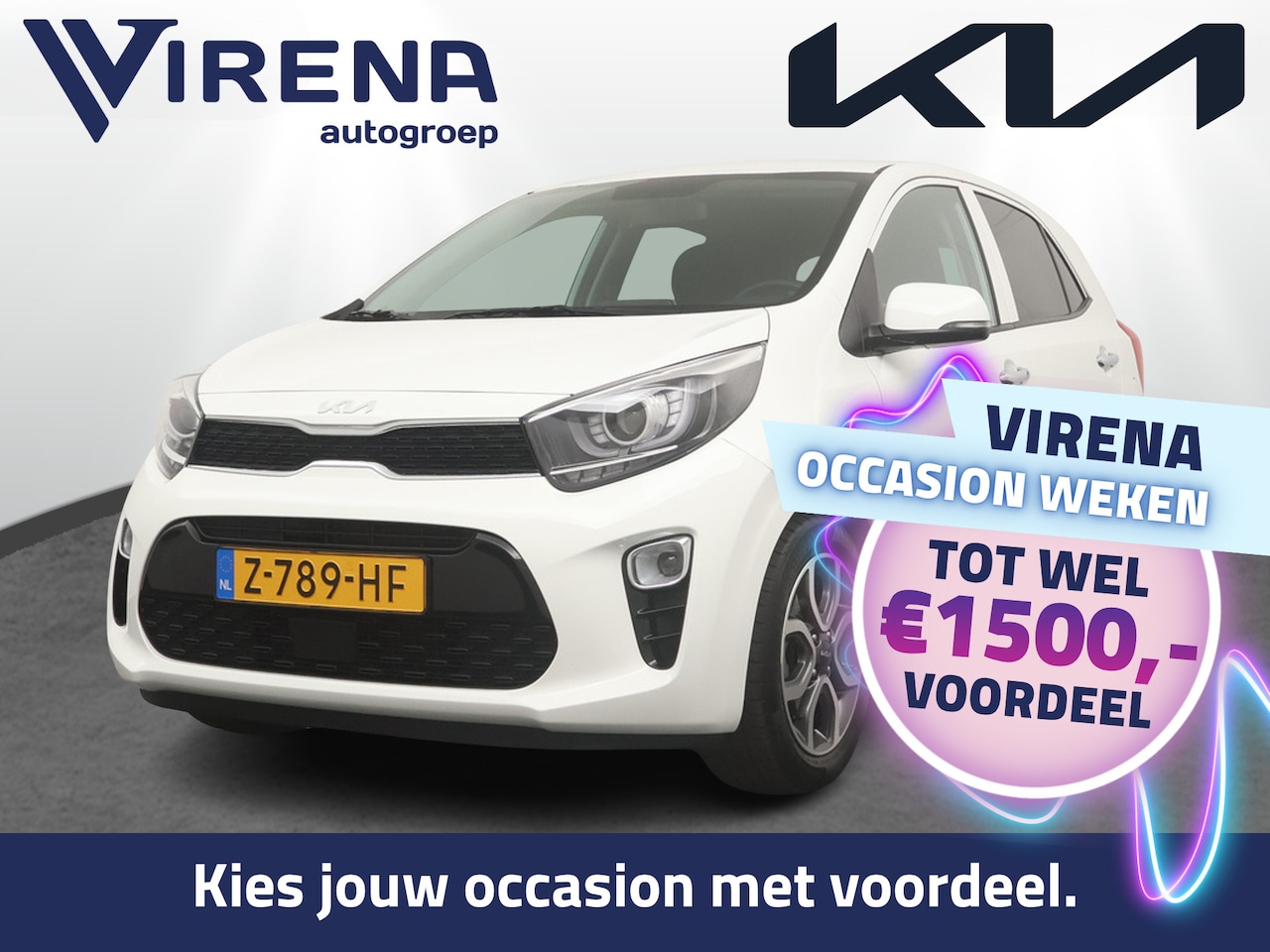Kia Picanto - 1.0 DPi DynamicPlusLine - Keyless - Navigatie - Climate Control - Cruise Control - Apple C - AutoWereld.nl