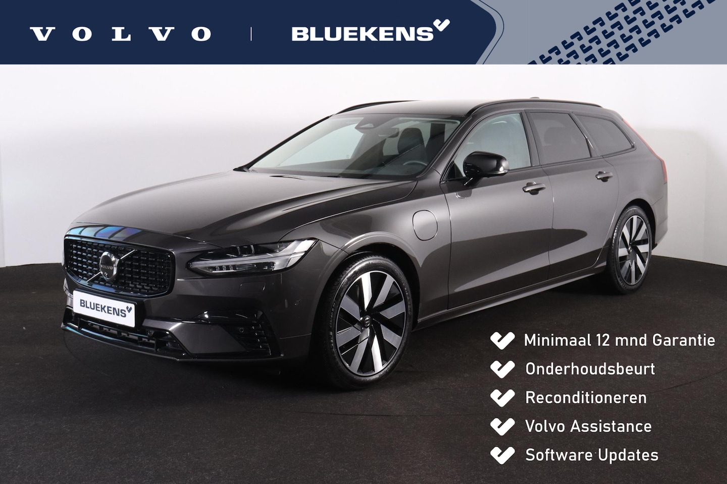 Volvo V90 - T6 Recharge AWD Plus Dark - IntelliSafe Assist & Surround - 360º Camera - Adaptieve LED ko - AutoWereld.nl