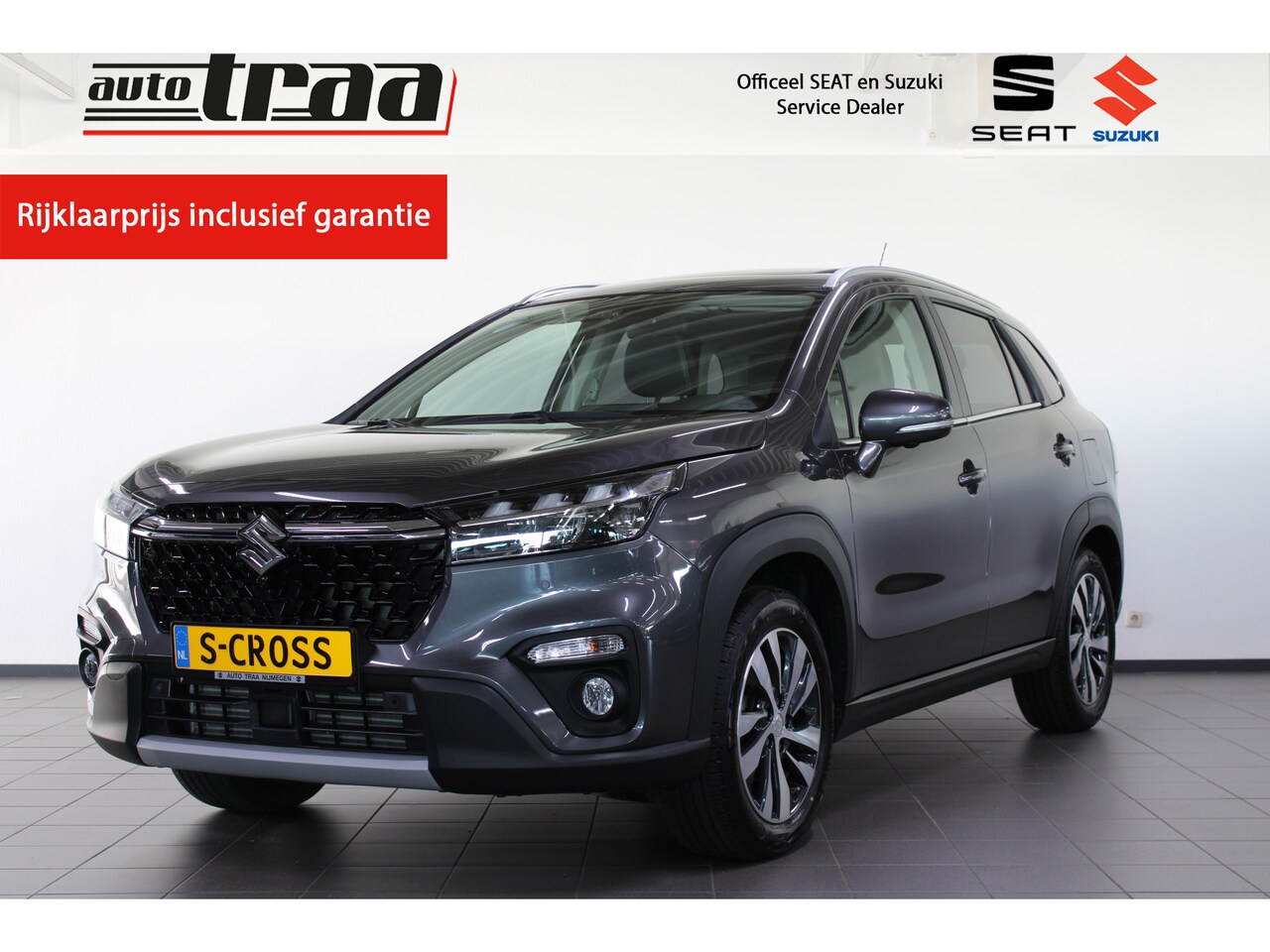 Suzuki S-Cross - 1.4 Boosterjet Style Smart Hybrid / Pano. / 360° Camera / Navigatie / Adaptive cruise cont - AutoWereld.nl