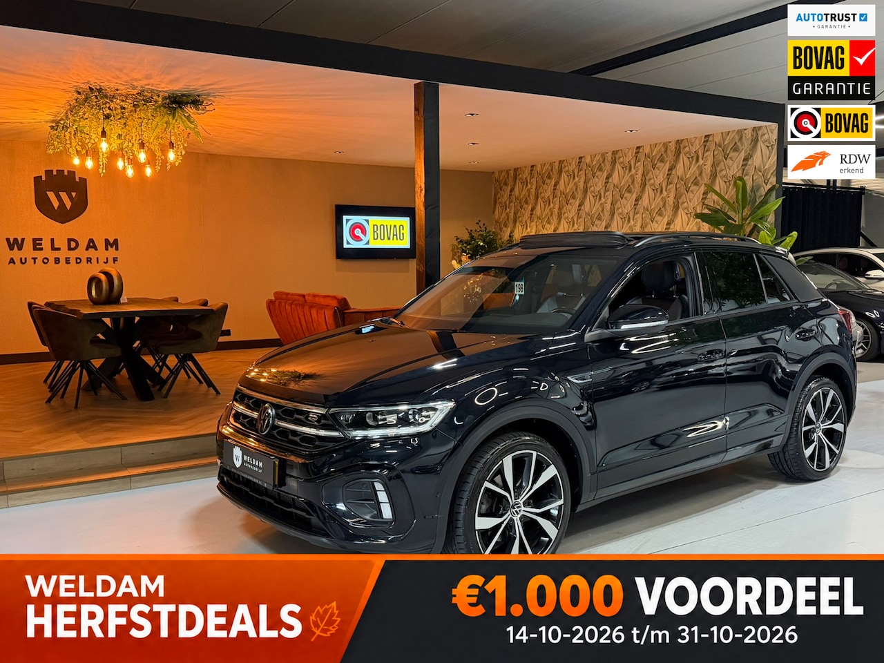 Volkswagen T-Roc - 2.0 TSI 4Motion R-Line DSG Garantie|Pano|Camera|ACC|Lane ASS|Afn. Trekhaak|Virtual|IQLight - AutoWereld.nl