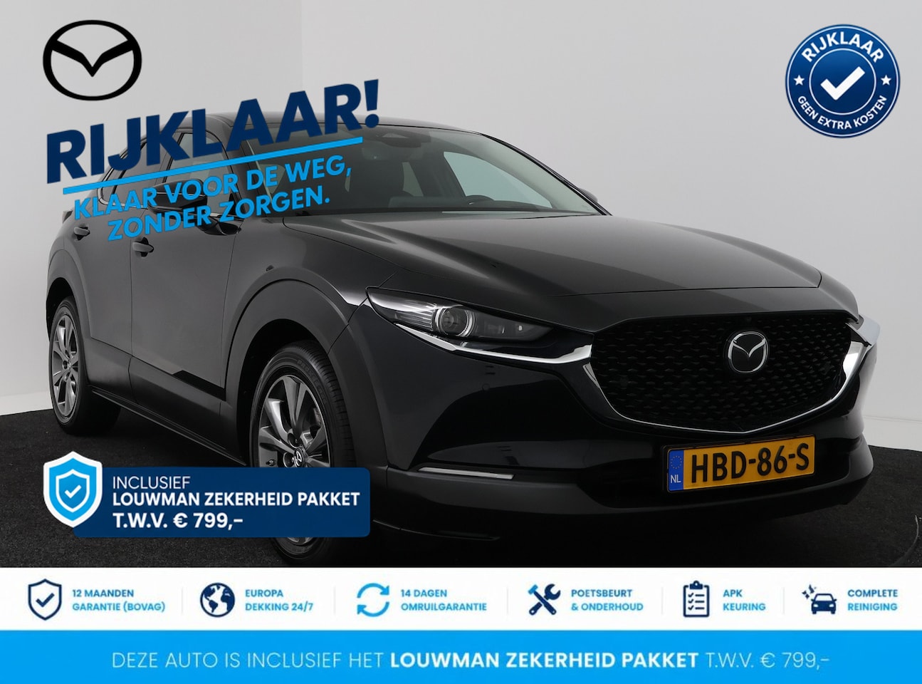 Mazda CX-30 - 2.0 e-SkyActiv-X M Hybrid Exclusive-line automaat | RIJKLAAR INCLUSIEF AFLEVERPAKKET TWV € - AutoWereld.nl