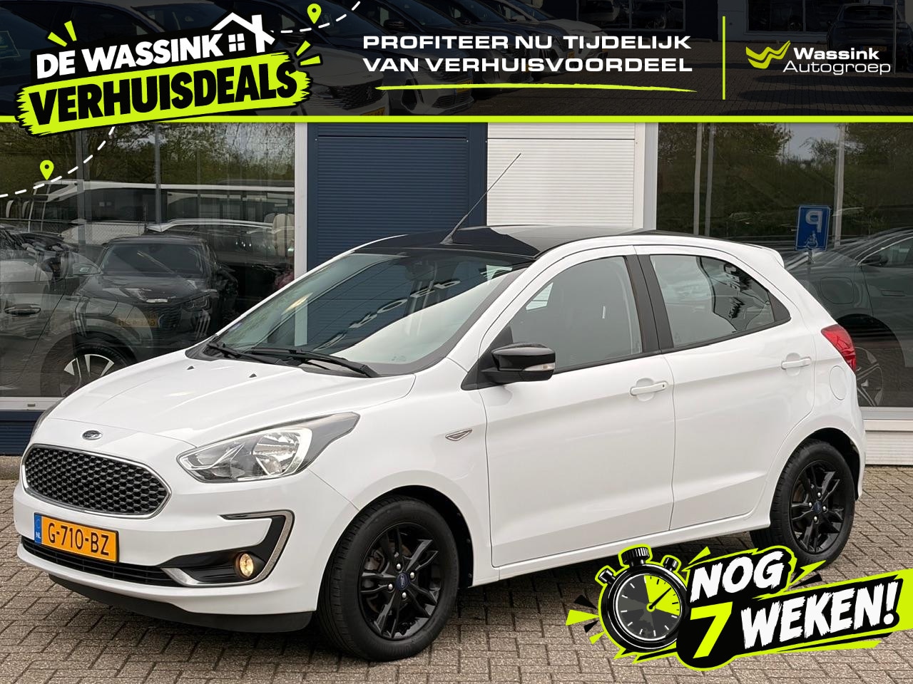 Ford Ka - Ka+ 1.2 85pk Trend Ultimate White | Airconditioning | ISO-fix | Bluetooth | Parkeersensore - AutoWereld.nl