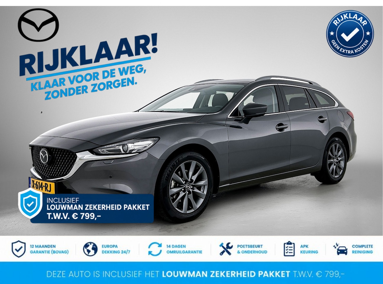 Mazda 6 Sportbreak - 2.0 SkyActiv-G 165 Centre-Line Automaat | RIJKLAAR INCLUSIEF AFLEVERPAKKET TWV €799,- | Gr - AutoWereld.nl