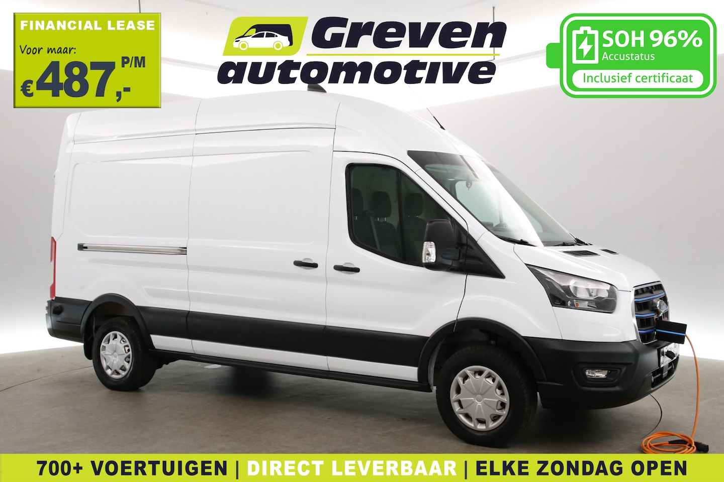 Ford E-Transit - 68 kWh L3H3 | Snelladen | SOH 96% | Airco | Camera | Cruise | 3 Zits | Carplay | Parkeerse - AutoWereld.nl
