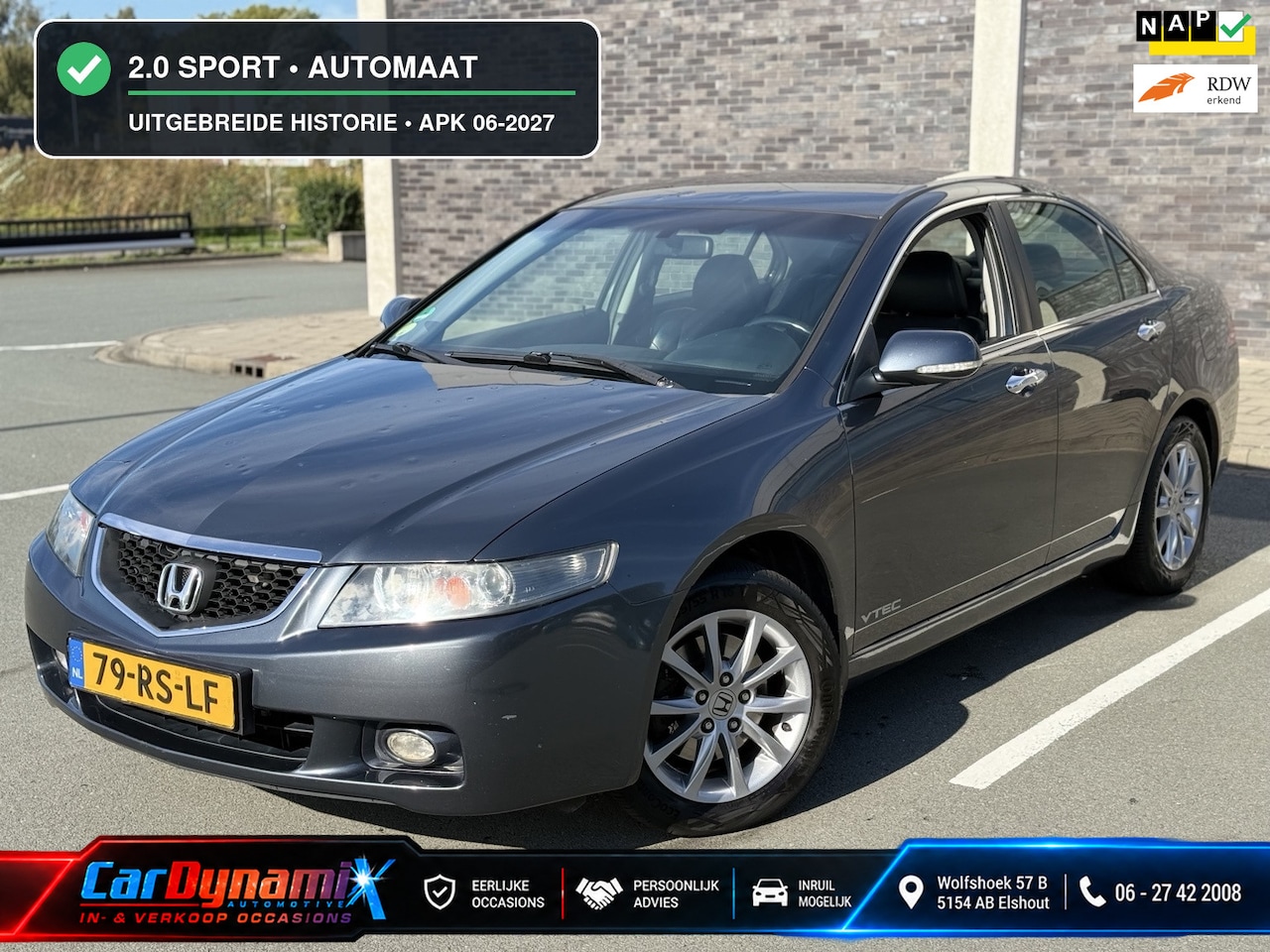 Honda Accord - 2.0i Sport | Automaat | Historie | APK 2027 | Lees Tekst - AutoWereld.nl