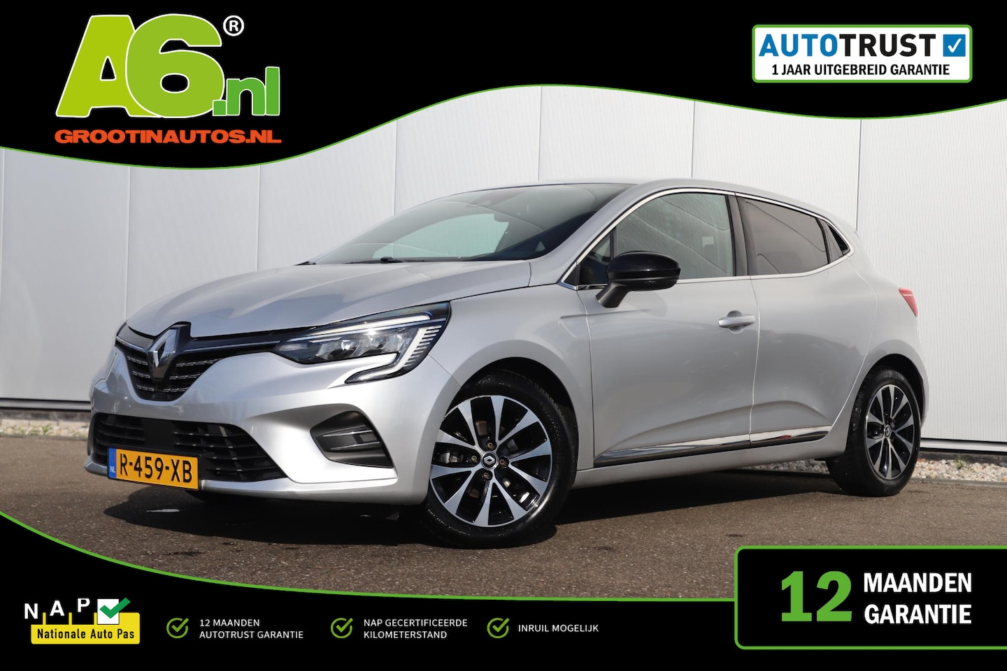 Renault Clio - 1.0 TCe 90 Techno Half Leder LMV Navigatie Carplay Achteruitrijcamera Carplay Android Clim - AutoWereld.nl