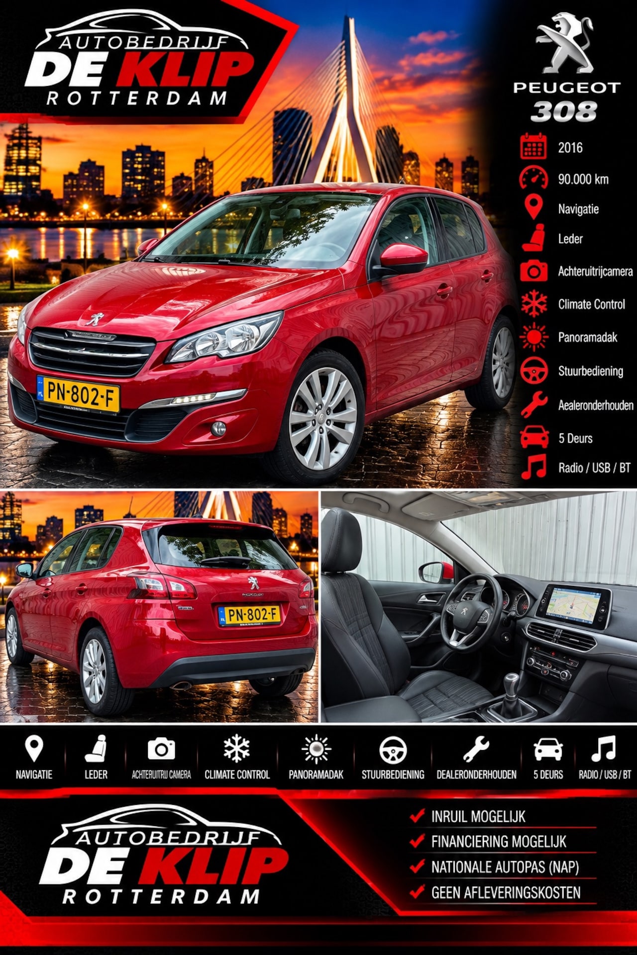 Peugeot 308 - 1.2 PureTech Blue Lease Executive|90000KM|Pano|Navi| - AutoWereld.nl