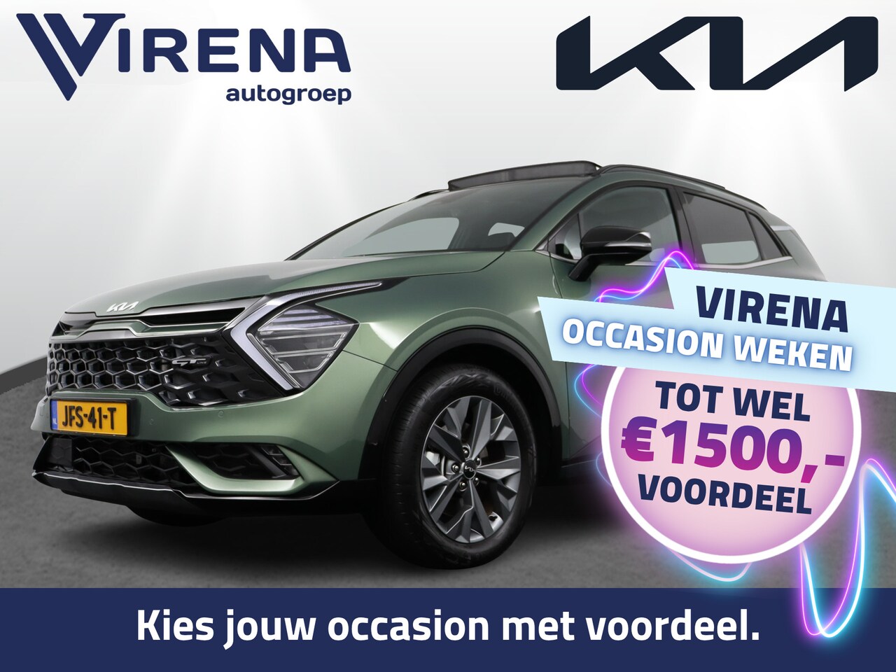 Kia Sportage - 1.6 T-GDi Hybrid GT-Line Adaptief Cruise Control - Climate Control - Navigatie - LED Kopla - AutoWereld.nl