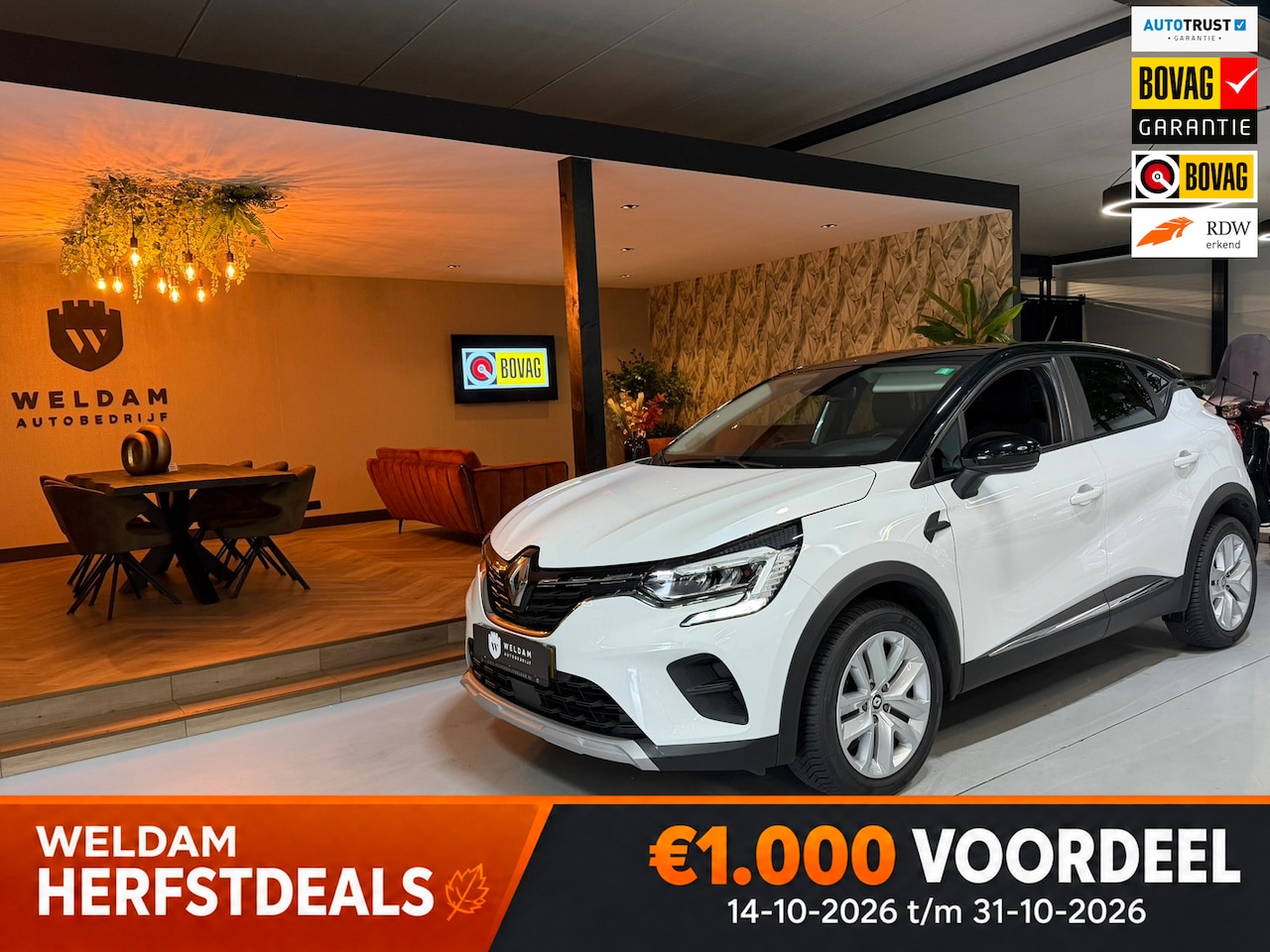 Renault Captur - 1.3 TCe 140 Garantie|Trekhaak|Automaat|Carplay|Keyless|Cruise|Clima|Rijstrookass|Rijklaar - AutoWereld.nl