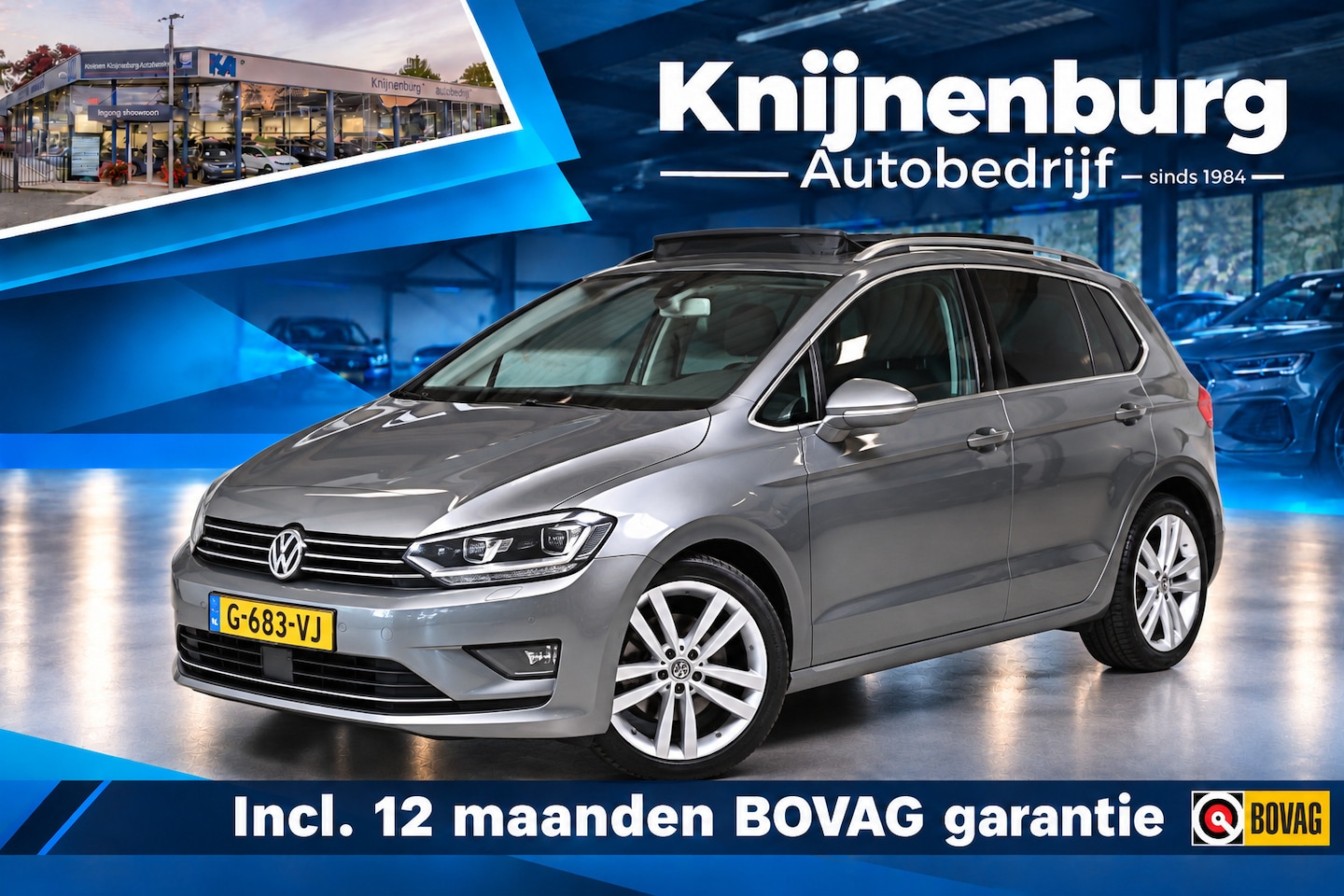 Volkswagen Golf Sportsvan - 1.4 TSI 150pk Highline | Bi-xenon | ACC | Pano | Trekhaak | 100% (Dealer) onderhouden labe - AutoWereld.nl