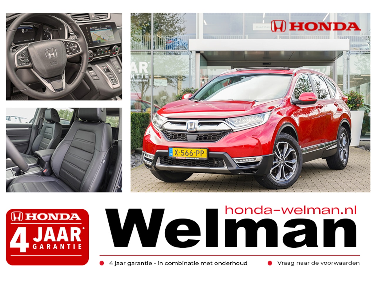 Honda CR-V - 2.0i EXECUTIVE e:HEV HYBRID 4WD - LEDER - 184 PK - TREKHAAK - CAMERA - AutoWereld.nl