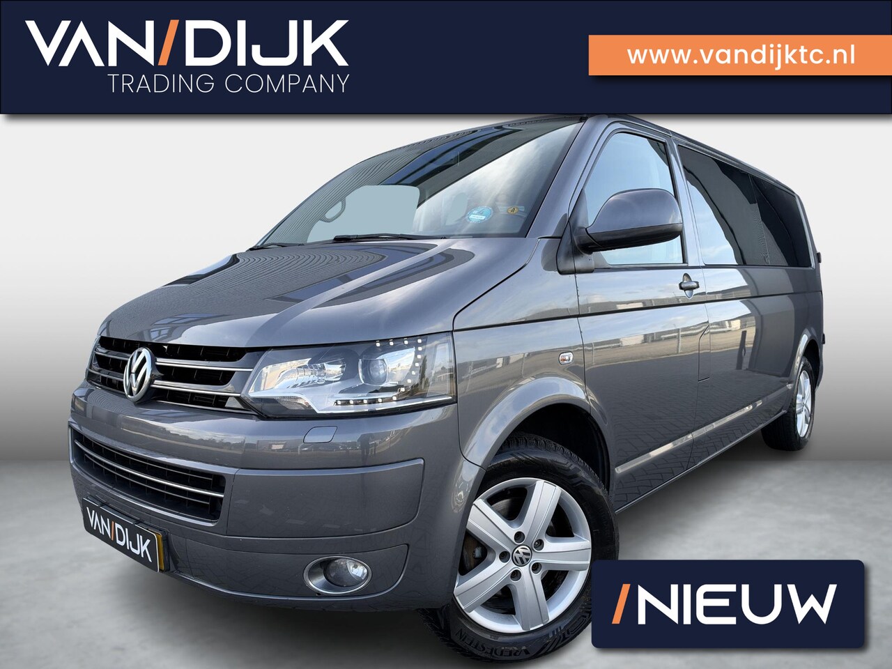 Volkswagen Transporter - 2.0 TDI L2H1 DC Comfortline ✓Marge ✓Automaat ✓5 persoons ✓Rijklaarprijs ✓Bi-Xenon ✓Navigat - AutoWereld.nl