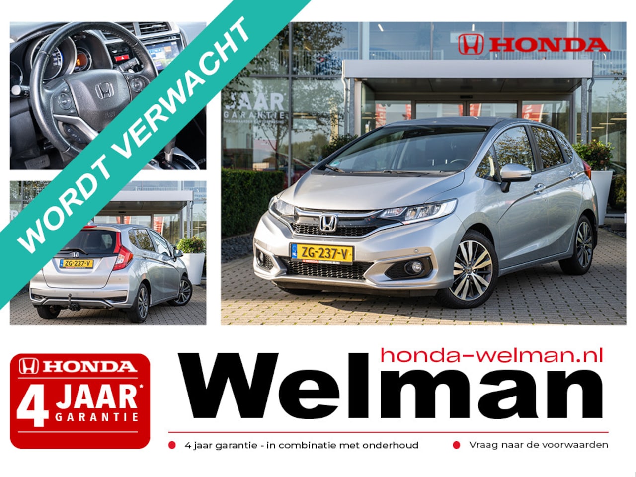 Honda Jazz - 1.3i V-TEC ELEGANCE - AUTOMAAT - TREKHAAK - ALL WEATHERS - SPATLAPPEN - AutoWereld.nl