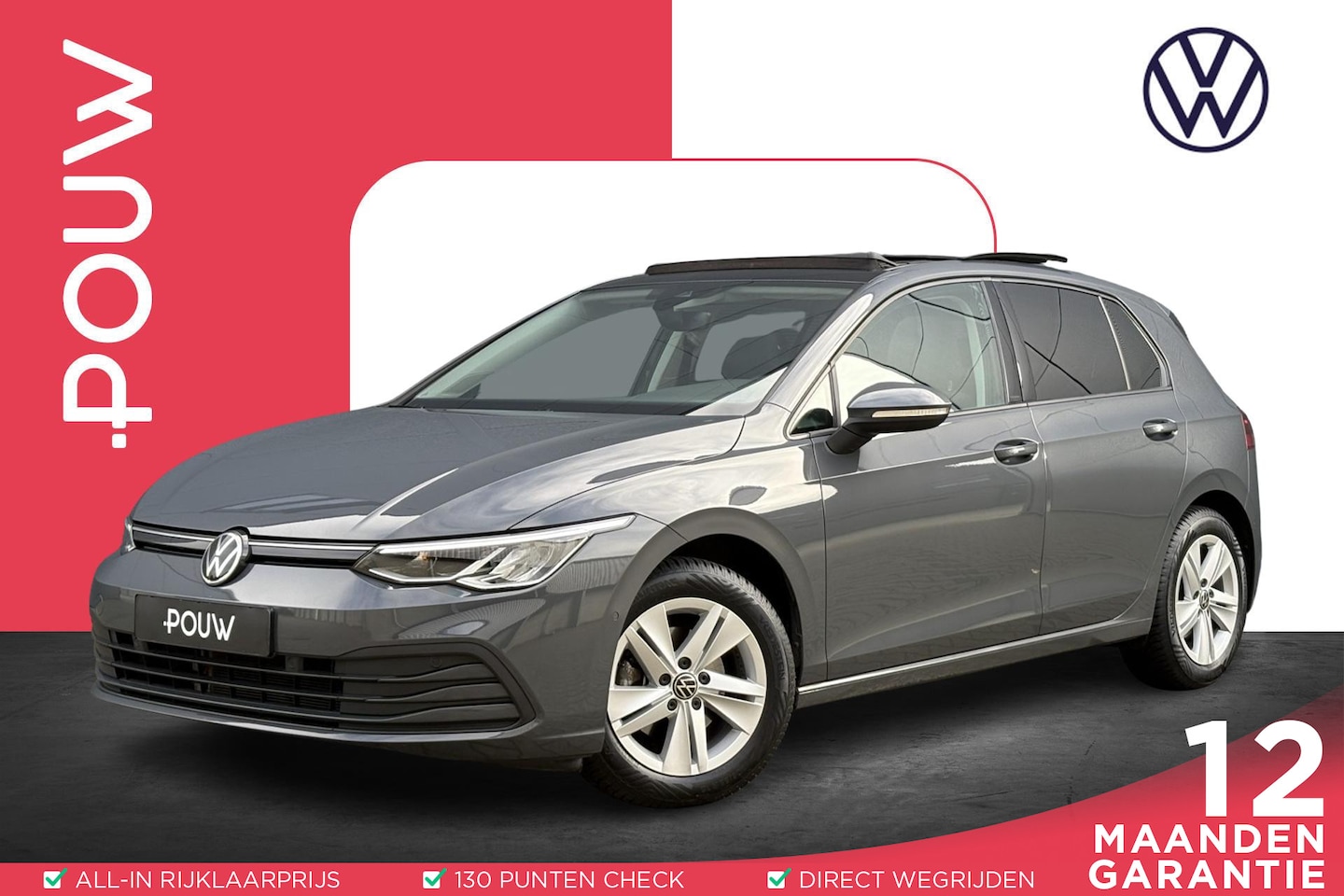 Volkswagen Golf - 1.0 TSI 110pk Life | Panoramadak | Trekhaak | Camera - AutoWereld.nl