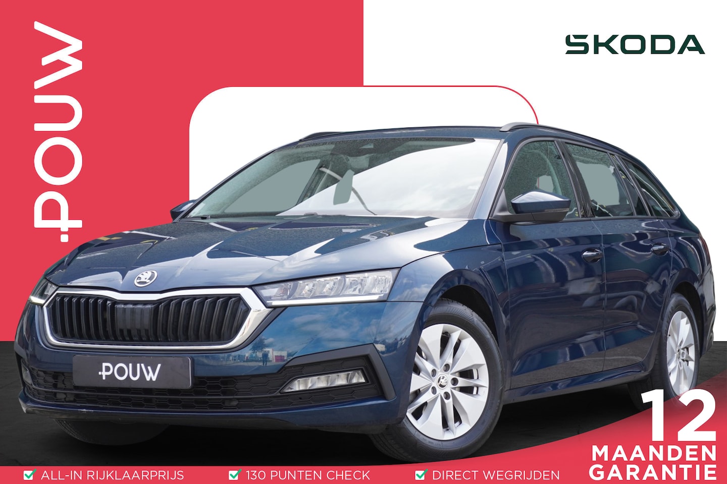 Skoda Octavia Combi - 1.0 TSI 110pk Ambition | Trekhaak | Smartlink | Navigatie | PDC Achter - AutoWereld.nl