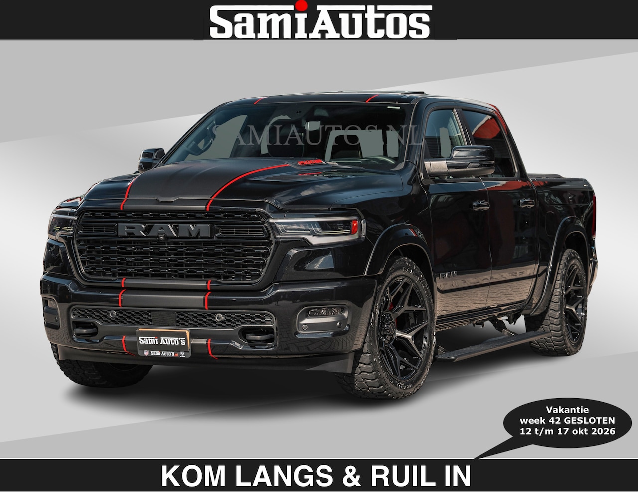 Dodge Ram Pick Up - HULK PACKAGE | Limited Night H.O 540HP €84950,- excl | Massage + Full Option | De Meest Lu - AutoWereld.nl