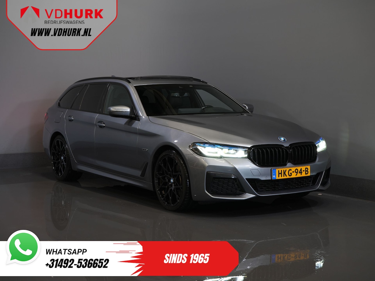 BMW 5-serie Touring - 530e Hybrid 292 pk/ M-Sport & Shadow pak/ Garantie/ Onderhoud/ Pano/ Laser/ HUD/ H&K/ Leer - AutoWereld.nl