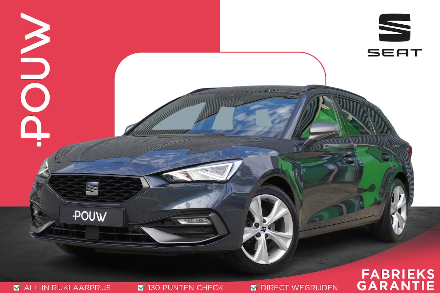 SEAT Leon Sportstourer - 1.0 eTSI 110pk DSG FR Business Intense | Adaptive Cruise | Achteruitrijcamera | Navigatie - AutoWereld.nl
