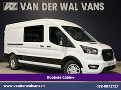 Ford Transit - 2.0 TDCI 131pk L3H2 Dubbele Cabine Euro6 Airco | Xenon | 5-Zits | Navigatie | LED | Apple