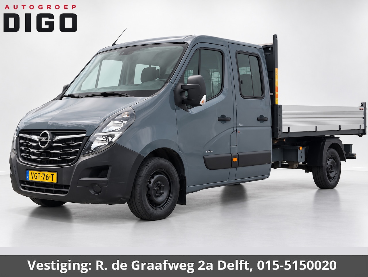 Opel Movano - 2.3 CDTI BiTurbo L3 DC Kipper (ex.BTW) Dubbele Cabine | Airco | Elektrische ramen | - AutoWereld.nl