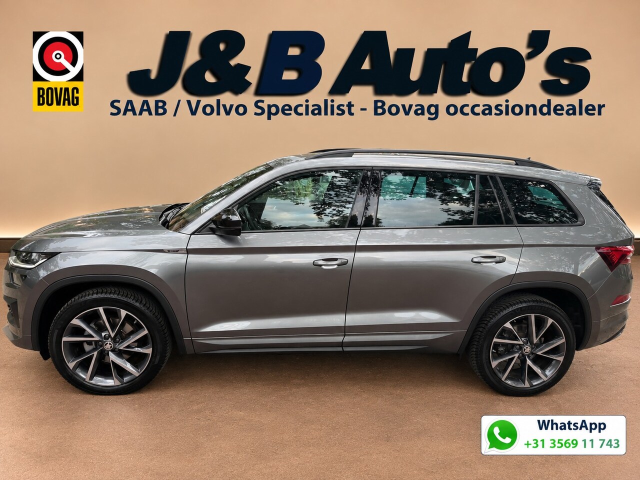 Skoda Kodiaq - 1.5 TSI Sportline Business 7p. Schuif/kantel dak, Stoel+stuur+ voorrruit verwarming - AutoWereld.nl