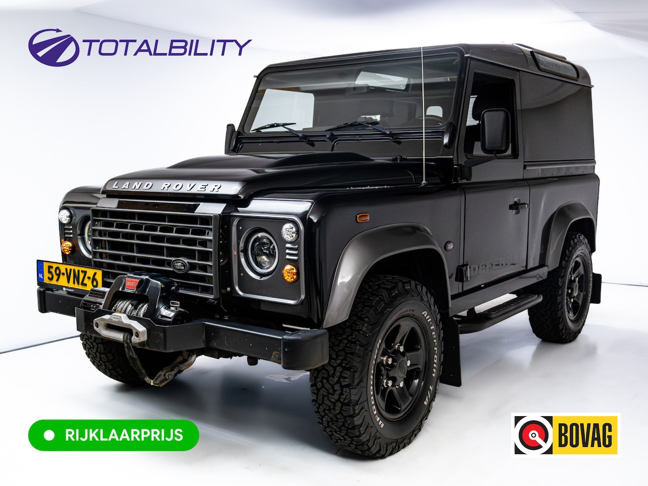 Land Rover Defender 90 - 2.4 TD HT Hardtop | Grijs kenteken | Lederen stoelen | Armsteun voor | Alpine radio en spe - AutoWereld.nl