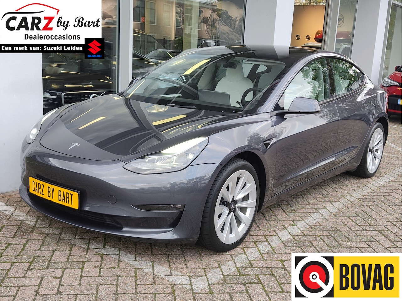 Tesla Model 3 - PREMIUM LONG RANGE AWD 78 kWh Wit Leder | FSD 3 | Camera | Pano | Stoelverwarming - AutoWereld.nl
