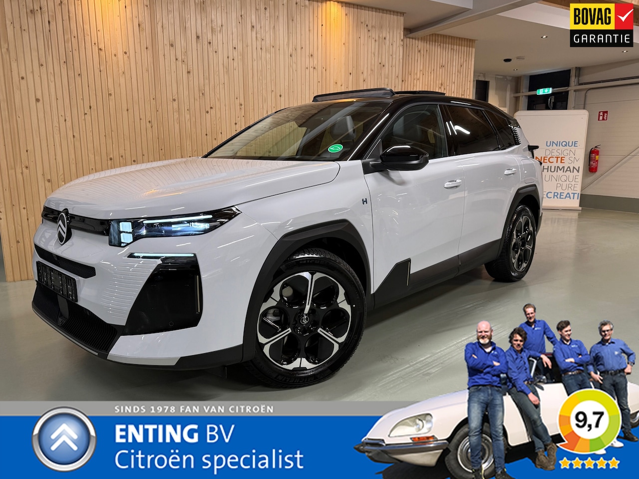 Citroën C5 Aircross - 1.6 Plug-In Hybrid 225 Max SCHUIFDAK HYPE GREY TREKGEW 1550KG - AutoWereld.nl