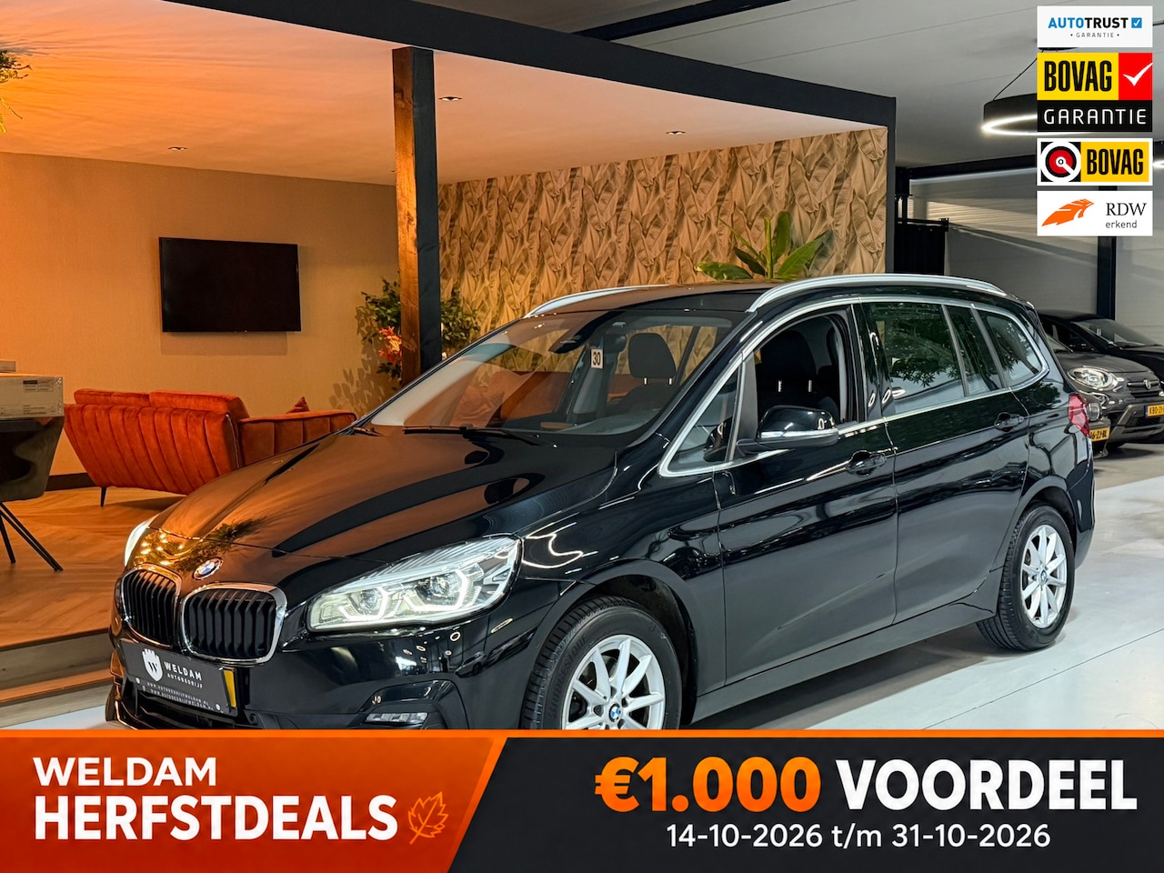 BMW 2-serie Gran Tourer - 218i Executive Garantie|Elektrisch Achterklep|LED|Navi|Cruise|PDC|Rijklaar - AutoWereld.nl