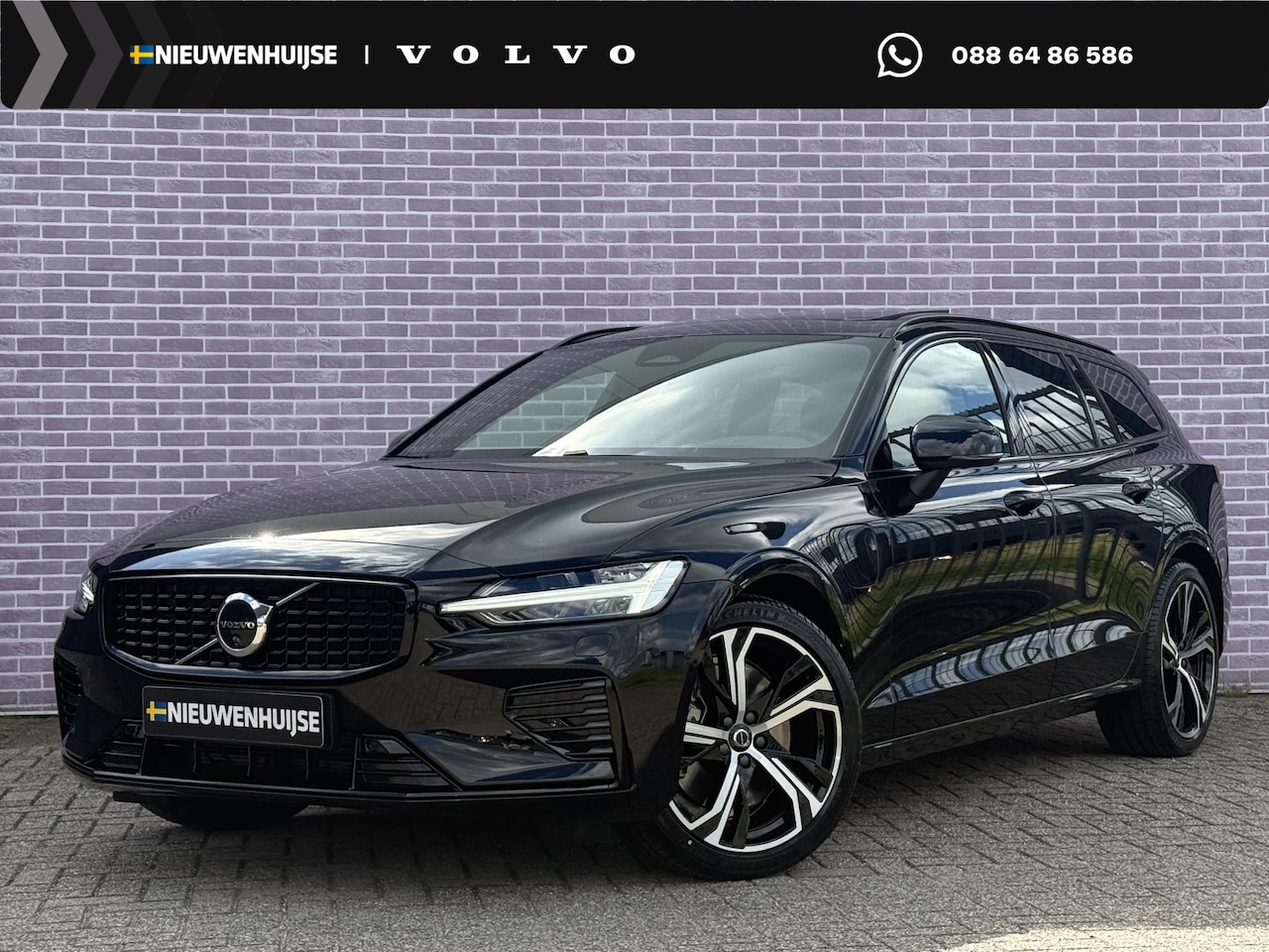 Volvo V60 - 2.0 T6 Plug-in hybrid AWD Ultra Dark |SOH 100%| 360° camera | Adaptieve cruise control | B - AutoWereld.nl