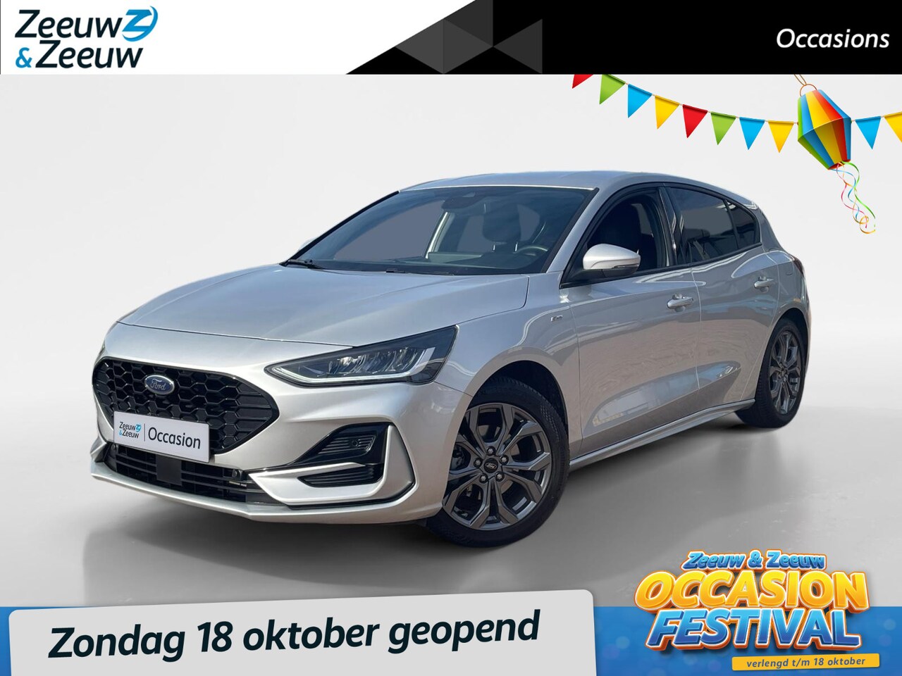 Ford Focus - 1.0 EcoBoost Hybrid ST-Line *Automaat*Navi+Camera*Climate Control*Carplay*Lm.Velgen*ST Lin - AutoWereld.nl