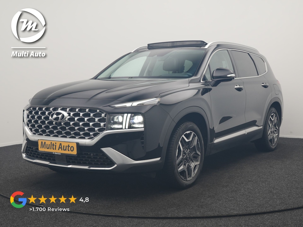 Hyundai Santa Fe - 1.6 T-GDI PHEV Premium Sky 7 Persoons 266pk Dealer O.H. | Trekhaak Af Fabriek | Panodak | - AutoWereld.nl