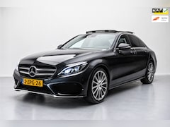 Mercedes-Benz C-klasse - 180 AMG Aut NL-auto [ Panoramadak Sfeerverlichting Leder Stoelverwarming 19 Inch Full-LED