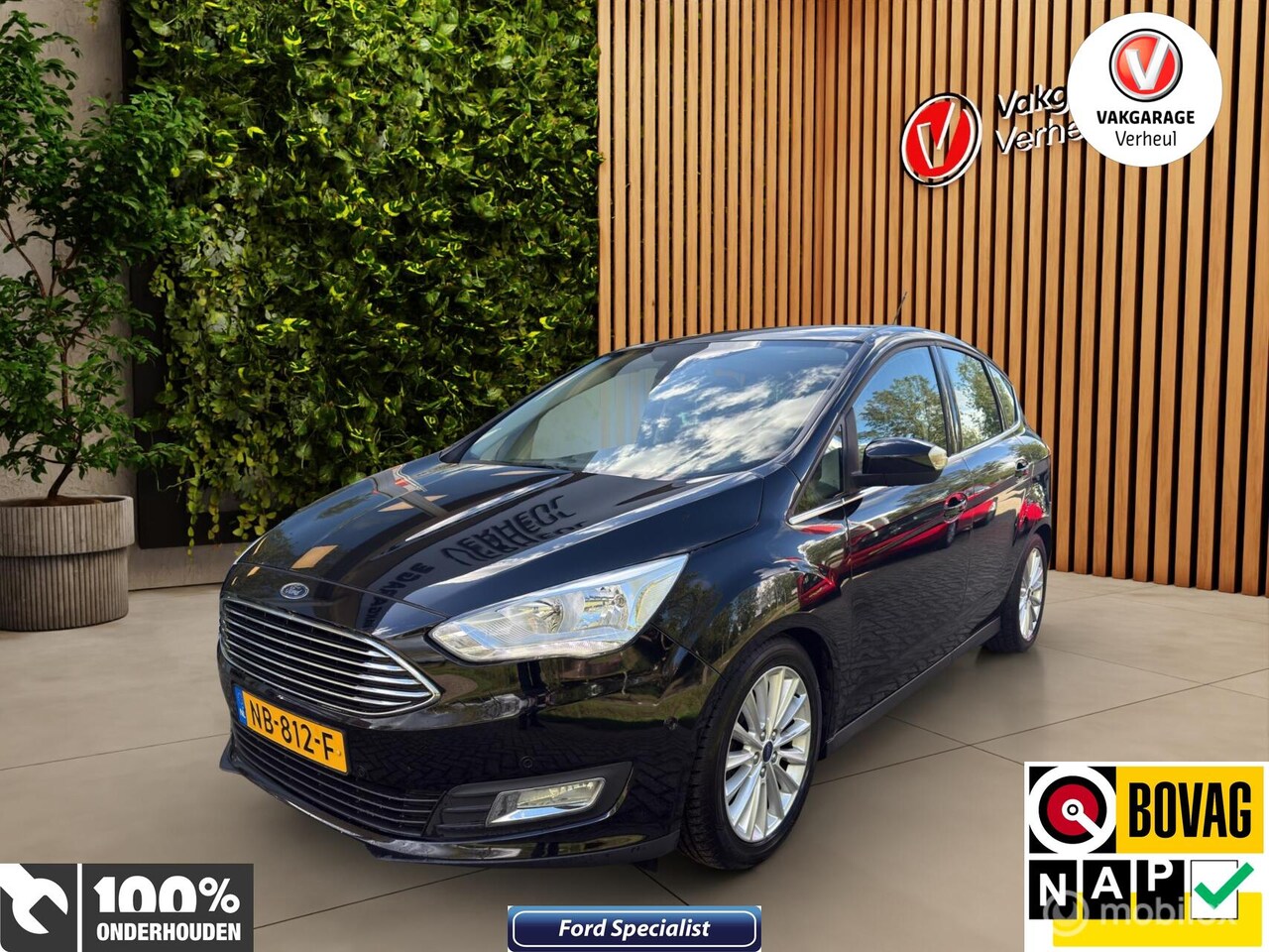 Ford C-Max - 1.0 Titanium ✅125Pk ✅Trekhaak ✅Navi ✅Boekjes ✅Nap - AutoWereld.nl