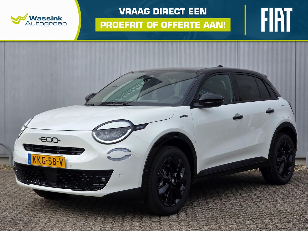Fiat 600 - 1.2 Hybrid Sport | Automaat | Sportieve Uitvoering | Adaptive Cruise Control | Massage Sto - AutoWereld.nl