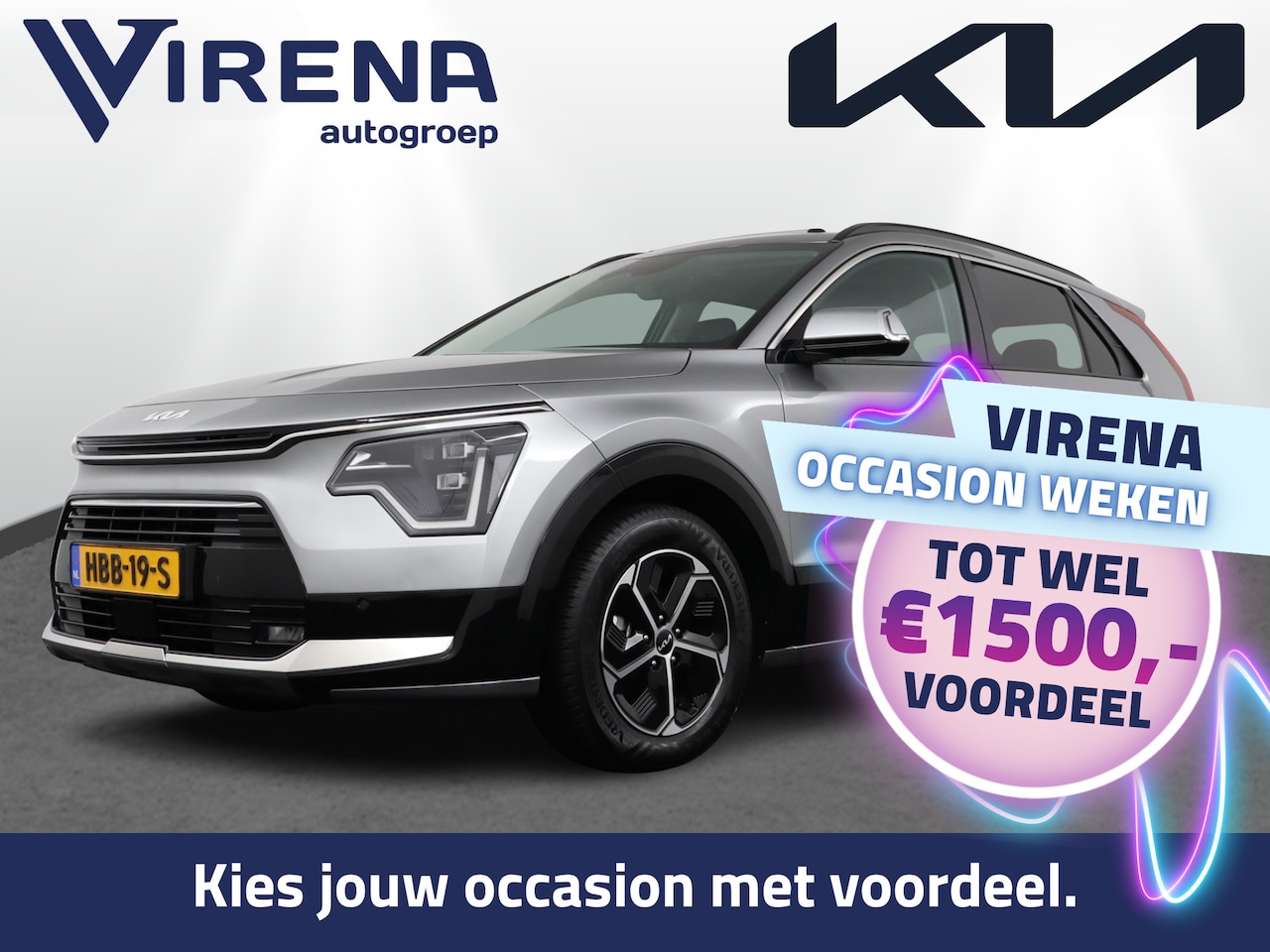 Kia Niro - 1.6 GDi Hybrid DynamicPlusLine Adaptive Cruise - Stoel/Stuurverwarming - Schuif/Kanteldak - AutoWereld.nl