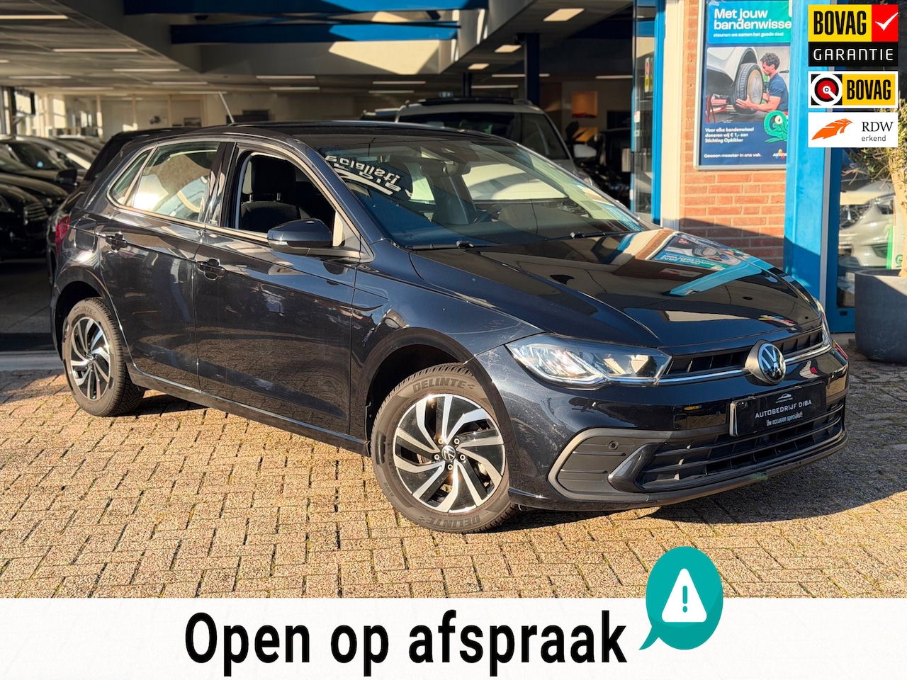 Volkswagen Polo - 1.0 TSI Style 2022 ZWART NAVI CLIMA LM NAP! - AutoWereld.nl