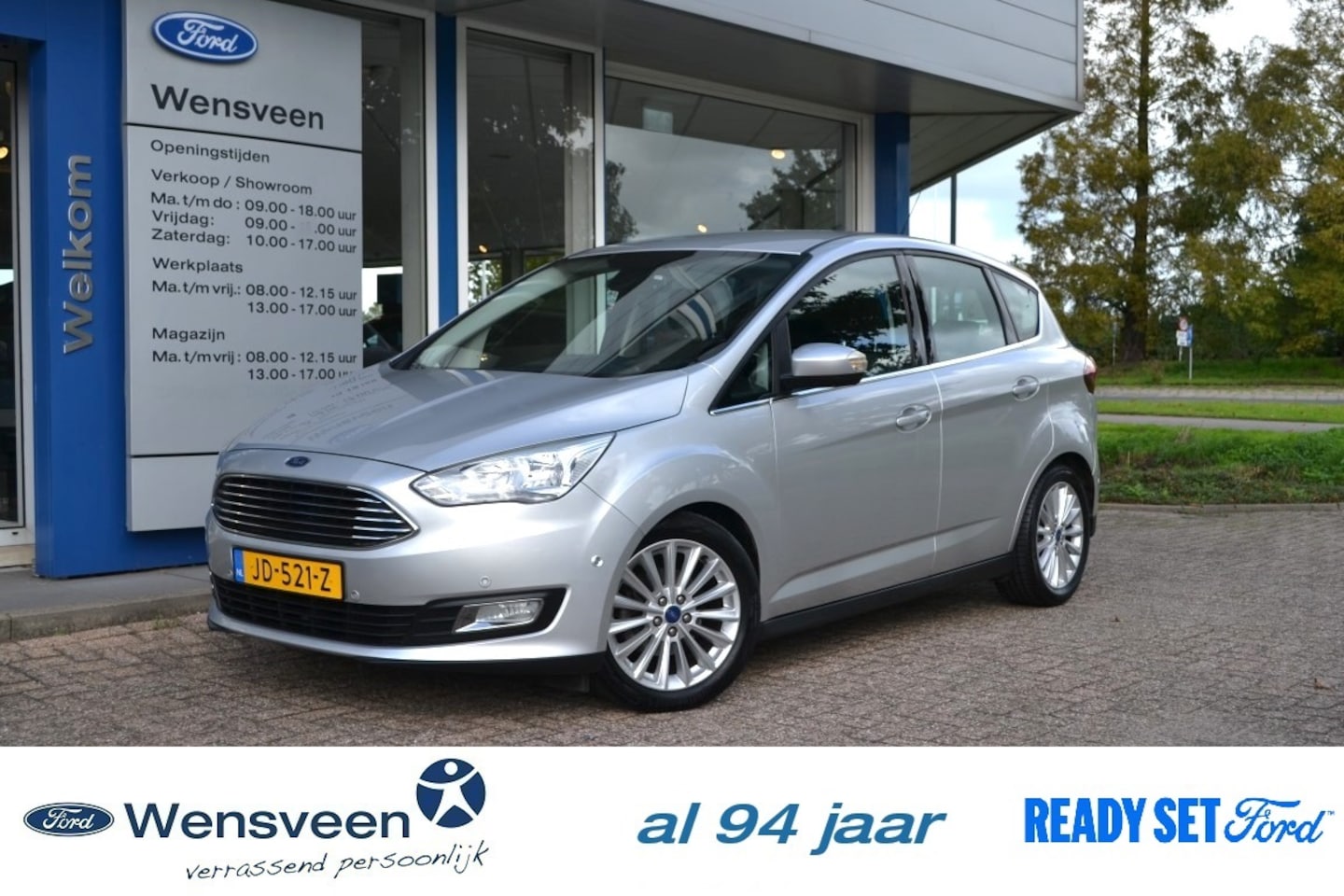 Ford C-Max - 1.0T 125pk ECOBOOST Titanium | trekhaak, 100% onderhouden, navigatie - AutoWereld.nl