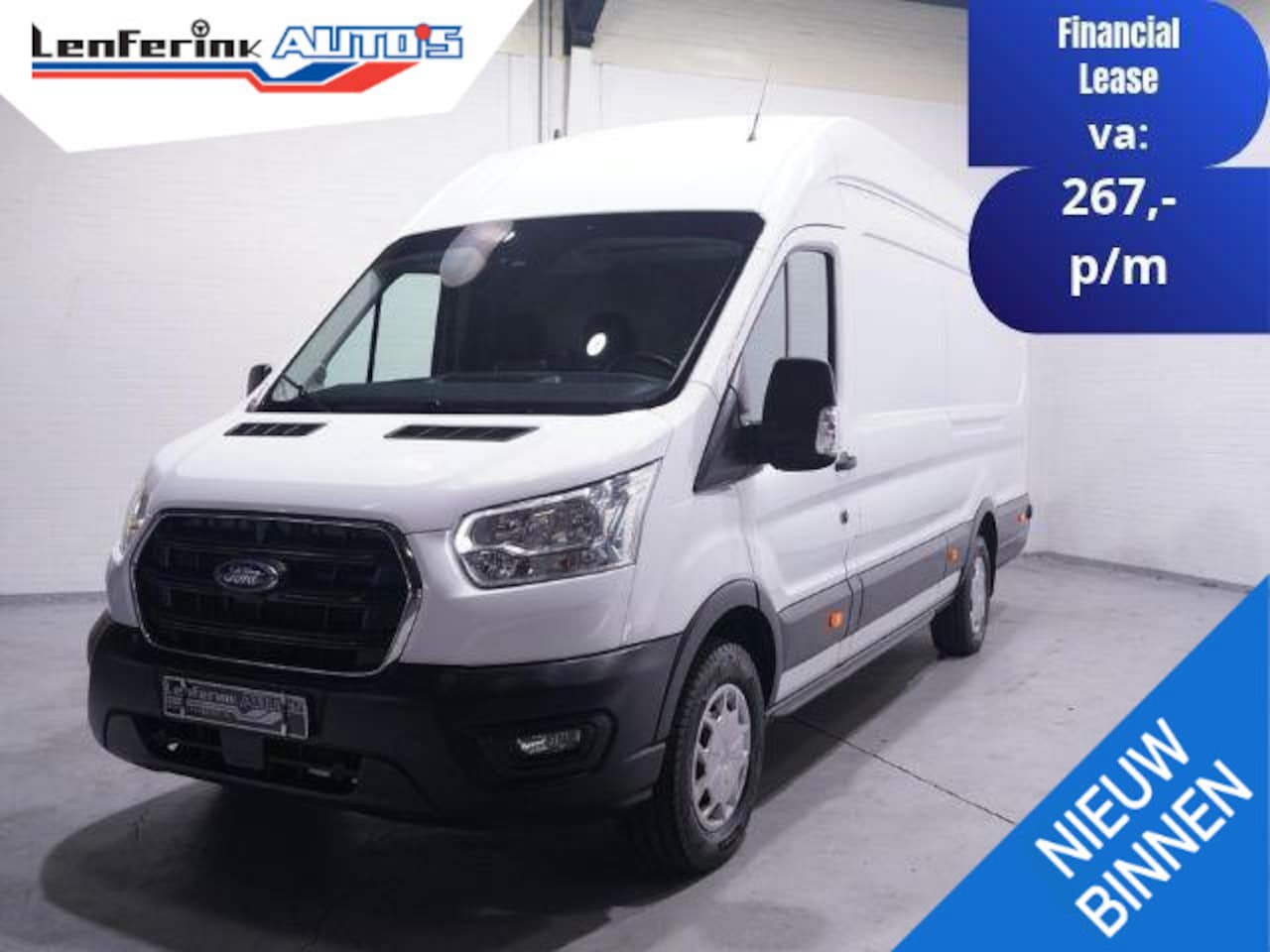 Ford Transit - 2.0 TDCi 130 pk L4H3 Navi, Camera Apple Carplay, Airco, Cruise Control, 270 Graden Deuren, - AutoWereld.nl