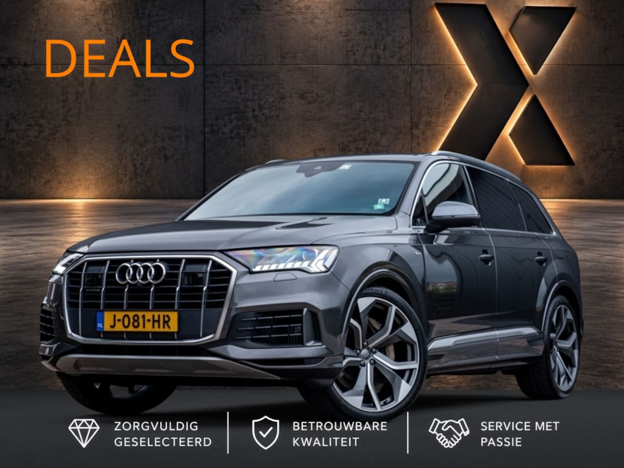 Audi Q7 - 55 TFSIe quattro Pro Line Plus S-Line | 23” RS Lm | Volleder Valcona | Elek Trekhaak | Las - AutoWereld.nl