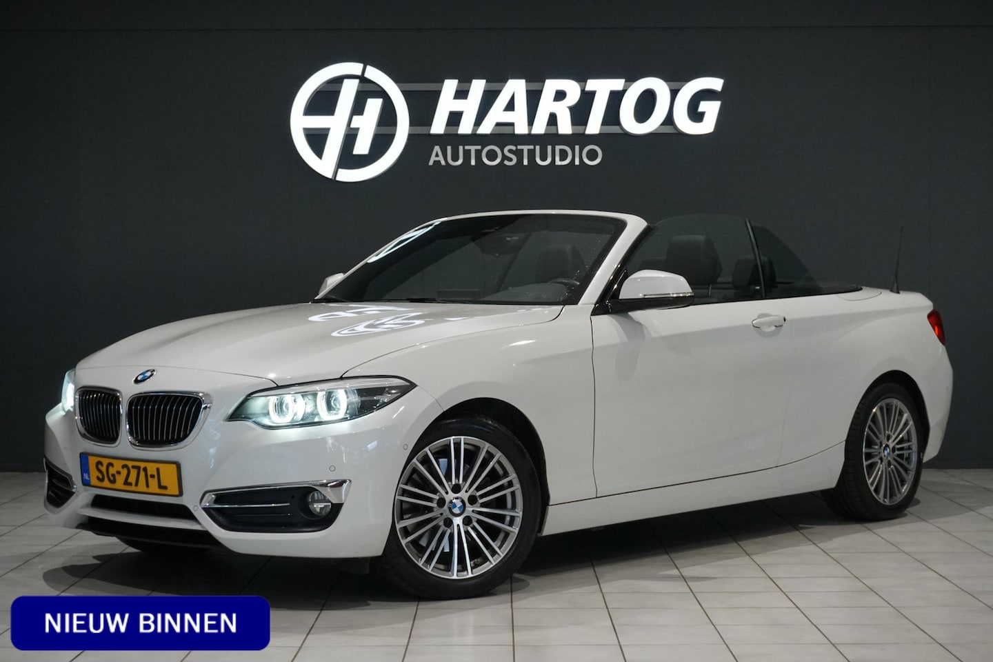 BMW 2-serie Cabrio - 220i High Executive + CAMERA / LEDER / STOELVERWARMING / GROOT SCHERM - AutoWereld.nl