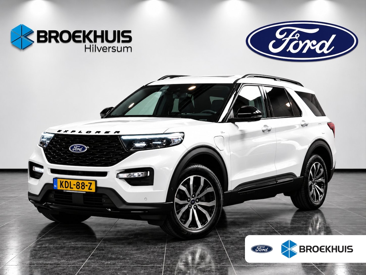 Ford Explorer - ST-Line Plug-in-Hybrid 457pk AWD | Afn. Trekhaak | Star White Metallic | 4 jaar Garantie - AutoWereld.nl