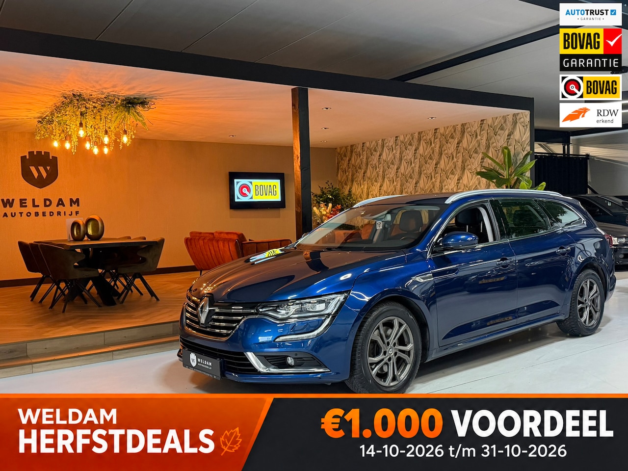 Renault Talisman - 1.8 TCe 224PK Garantie|Automaat|Leder|Navi|LED|Cruise|CarPlay|DealerOH|Garantie|Rijklaar - AutoWereld.nl