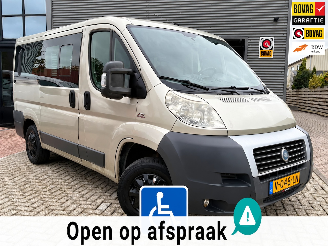 Fiat Ducato - 30 2.2 MultiJet KH1ROLSTOEL-BUS, NIEUWE-APK!! ROLSTOEL-AUTO 3+1! - AutoWereld.nl