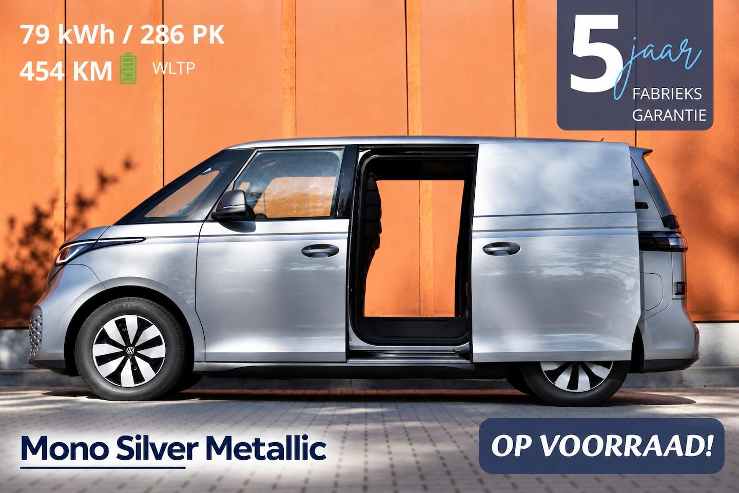 Volkswagen ID. Buzz Cargo - 79 kWh | 286pk | 2x Deur | LONG RANGE+| 454 km WLTP | € 528 P.M. - AutoWereld.nl