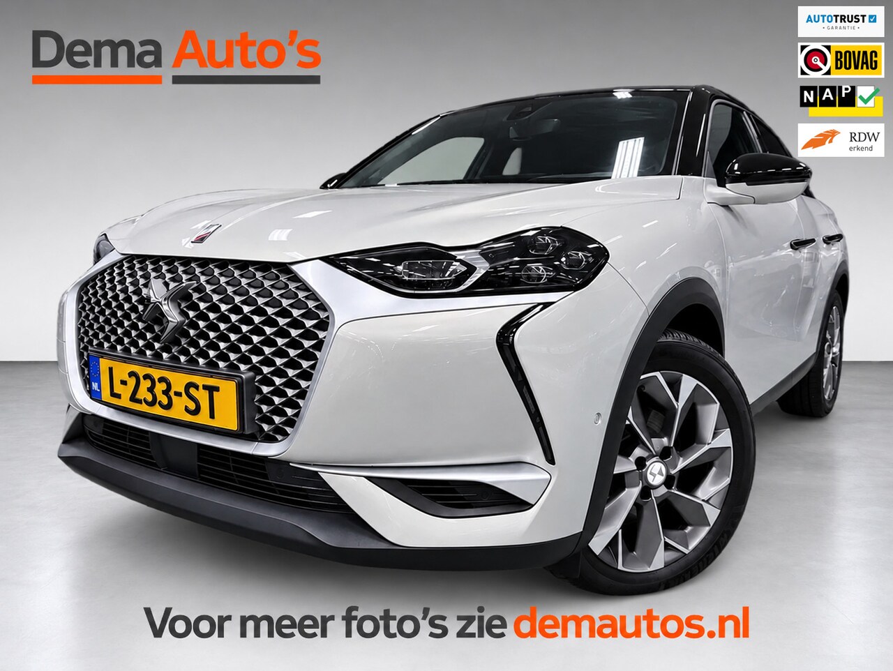 DS 3 Crossback - E-Tense Grand Chic 50 kWh LEDER/NAVI/CAM/DAB/CARPLAY/LED/CRUISE/// - AutoWereld.nl