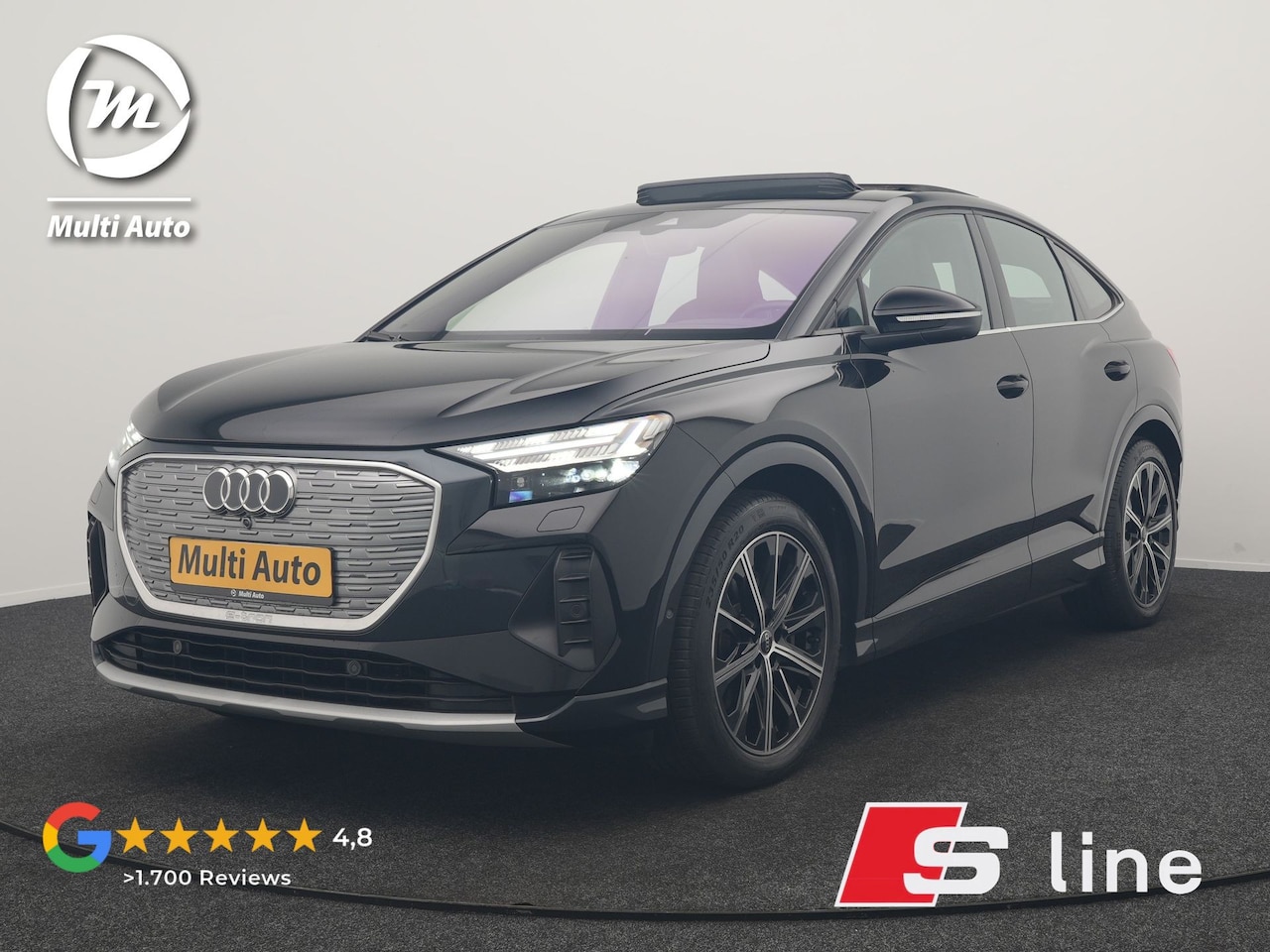 Audi Q4 Sportback e-tron - 40 S edition 77 kWh 204pk Dealer O.H. | Trekhaak Af Fabriek | Panodak | Adaptive Cruise | - AutoWereld.nl